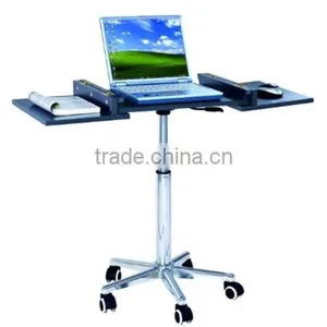 Adjustable Rolling Portable Mobile Computer Notebook Desk Stand Laptop Table thumbnail-1