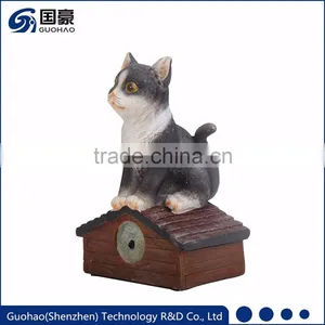 Garden Animal Ornament Resin Cat Craft With Shadow Control thumbnail-1