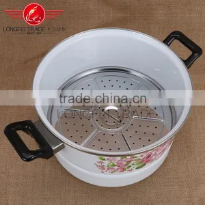 5pcs New Enamel Lid Enamel Steam Pot/coated Cast Iron Cookware Wholesale thumbnail-4