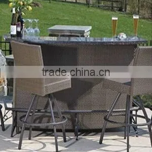 Simple Outdoor Furniture Leisure Rattan Bar Set thumbnail-1