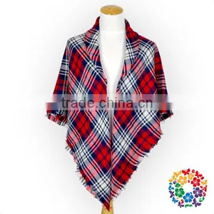 Turkish Pashmina Shawl Red Plaid Winter Shawl Kids Latest Design Shawl thumbnail-2