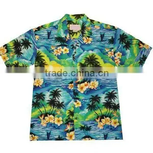 T/C 65/35 Short Sleeve Hawaiian Shirts for Boy thumbnail-1