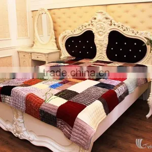 HAND EMBROIDERED BLANKET AND BED SHEET WITH PILLOW CASES thumbnail-2