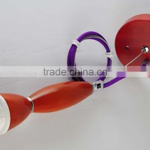New Arrival! Wooden Base Lamp Holder Ceiling Light Bulb Holder E27 With Rope thumbnail-2