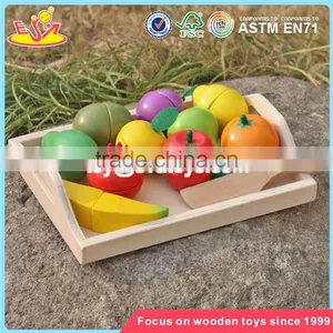 оптовая продажа деревянного набора игрушек - кухни для детей с деревянными нарезными фруктами, забавный деревянный набор нарезных фруктов для детей W10B185 thumbnail-5
