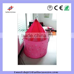 Castle Design Pink Color Round Shape Kid Play Tent thumbnail-1