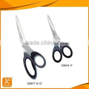 6''/8-1/2'' Fancy Type Double Color Soft Grip Handle Office Scissors Set thumbnail-1