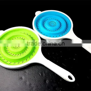 16071 SILICONE Heat Resistant Foldable Silicone Pasta Strainer Silicone Colander Collapsible Strainer thumbnail-2