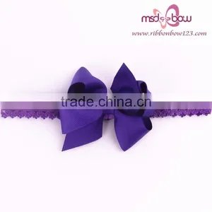 Colorful Baby Girls Newborn Elastic Satin Ribbon Headbands thumbnail-6