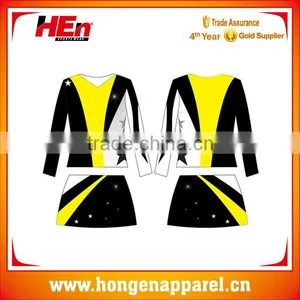 Hongen Sexy Girl Cheerleading Uniform Quick Dry Design/customzied Logo Cheerleading Uniform thumbnail-1