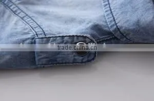 2015 Latest Shirt Designs for Boys Short Sleeve Denim Shirts for Boys Cowboy Shirt for Boys thumbnail-5