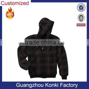 Men's Printed Plaid Fleece Jacket With Sherpa Lining thumbnail-1