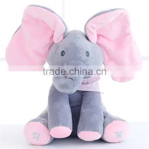 Wholesale Baby Soothing Toys Soft Plush Music Sining Animal Rabbit and Elephant Toy thumbnail-6