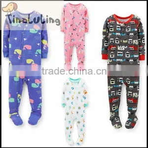 Brand New 100% Cotton Animal Pajamas, Kids Couples Pajamas With Feet Wholesale TinaLuLing thumbnail-6