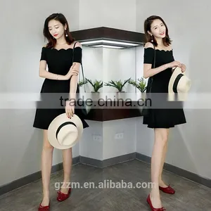 2017 The Newest Short Sleeve Girl Party Dress With Different Color thumbnail-3