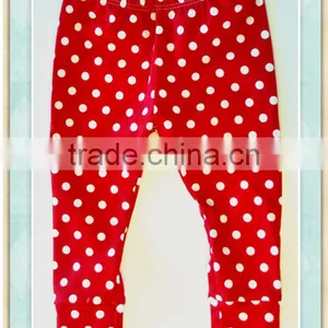 Girls Leggings Baby Leggings Christmas Leggings Red Polka Dot Pants Trousers thumbnail-1