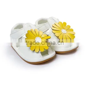 Sum Flower Cute Baby Shoes, Soft Feel High Quality PU Leather Baby Sandals thumbnail-5