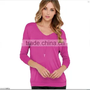 Ms 2015 Europe and the United States Sports Leisure Long-sleeved T-shirt V-neck Backless Sexy, Render Unlined Upper Garment thumbnail-3