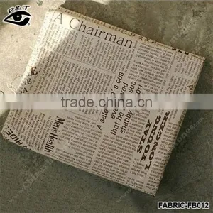 5m/pack Superior News Paper Printing Canvas Fabric Cotton/Linen Fabric Zakka Household Textile Cloth thumbnail-1