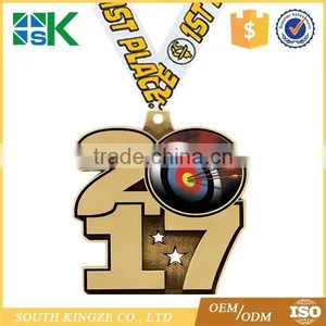 Custom Your Own Design Antique Polishing 2017 Metal Badge Medal thumbnail-1