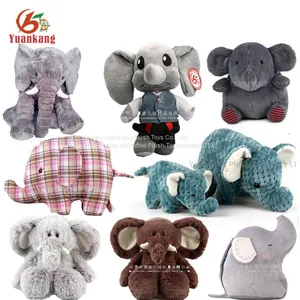 Wholesale Cheap Soft Cartoon Elephant Doll Cute Plush Animal Stuffed Elephant Toy With Big Ears thumbnail-2