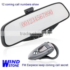 Handsfree Mirror,Chargeable Battery,FM Earpiece Car Blue Tooth Car Kit thumbnail-1