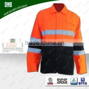 Wholesale EN20471 Fluorescent hi Vis Workwear Uniforms With High Visibility Fabric thumbnail-4