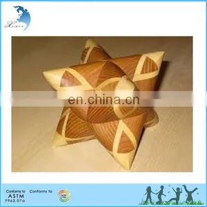 Kids Montessori Wood Interlocking Puzzle Lock Wood Puzzle Box thumbnail-1