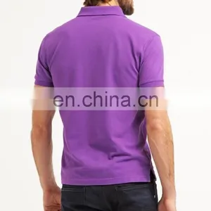 Fashion Men Gray Plain Slim Fit Polo Shirts Custom Embroidery thumbnail-3