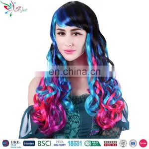 Elegant Woman Halloween Party Synthetic Fibre Multicolor Lolita Wig thumbnail-1