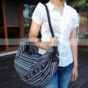 Backpack Crossbody Bag Vegan Duffle Bag Gym Bag Luggage Suitcase Travel Bag Weekender Carry-On Handmade Neon Hand Woven Cotton thumbnail-6
