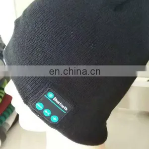 Custom Good Quality Winter Bluetooth Beanie Hat With Logo thumbnail-1