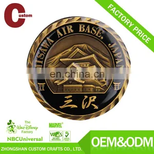 Custom Zinc Alloy Die Cast Metal 3D Logo Engraved Coin thumbnail-1