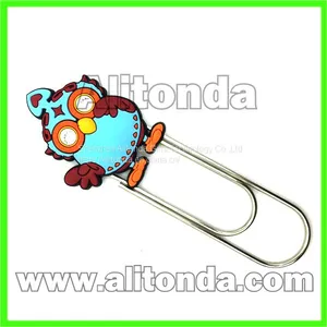 Custom Pvc Decoration Cute Cartoon Figure Bookmark With Clips for Office School thumbnail-3
