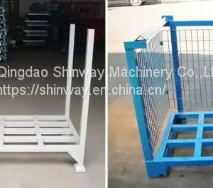 Warehouse Stacking Steel Tire Pallet With Detachable Posts thumbnail-3