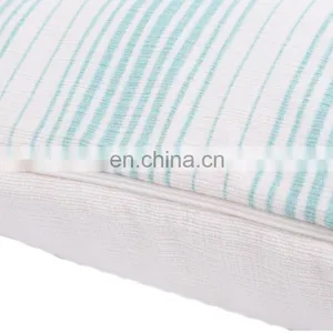 Decor White and Green Striped Poly Chenille Cushion Cover thumbnail-4