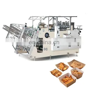 ZF800/1200 High Speed Automatic Biodegradable Hot Dog Box Paper Lunch Box Making Machine ,take Away Food Box Making Mac thumbnail-2
