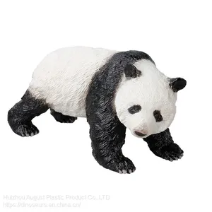 Cotton Filled Male Giant Panda Figurine China Panda Jungle Animal Model Toy Wholesale Natural Black Panda Bear Action Figurines thumbnail-1