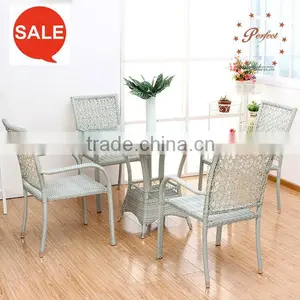 Patio Outdoor Furniture Rattan TABLE and Chair Restaurant Set ZG-109 thumbnail-1