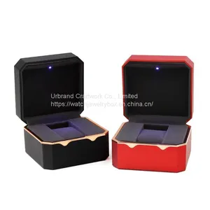 Octagonal Phnom Penh Watch Box With LED Light Baking Paint Watch Storage Box Watch Jewelry Box in Stock thumbnail-2