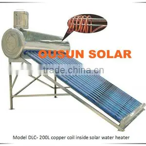 Compact Copper Coil Pre-heated Pressurized Solar Water Heater thumbnail-1