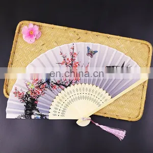Chinese Style Foldable Bamboo Paper Folding Hand Fans thumbnail-1