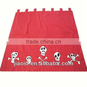 Cotton Embroidery Fabric Shower Curtain Valance for Hallowmas thumbnail-1