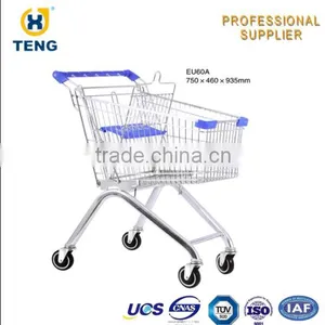 EU Style 180L Unfolding Mesh Supermarket Rolley thumbnail-2