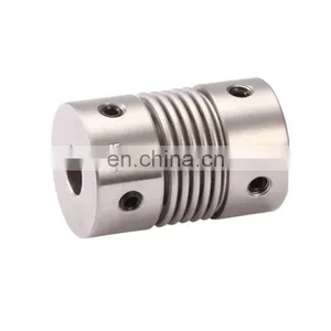 DRG Stainless Coupling Metal Shaft High Torque Motor Generator Bellows Servo Motor Spring Quick-bellow Alloy Camlock Coupler thumbnail-1