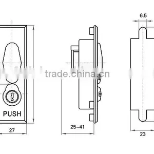 CE ROHS Feilei High Quanity Safe Plane Cabinet Lock thumbnail-6
