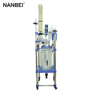 Laboratory Double Layer Jacketed Glass Chemical Reactor 30L thumbnail-2