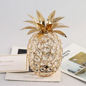 Pineapple Apple Pear Glass Tea Light Holder Crystal Tealight Decoration for Wedding Home Decoration thumbnail-3
