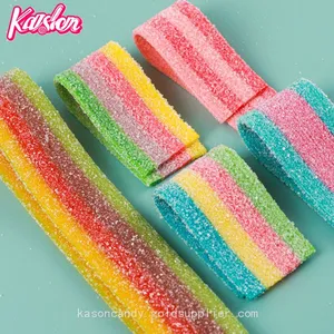Good Quality Fruit Flavors Sour Belt Gummy Candy thumbnail-5