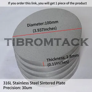 TIBROMTACK Stainless Steel Powder Sintered Filter Round Plates,Ultrafine Body Filter Supply Chemical Pharmaceutical thumbnail-3